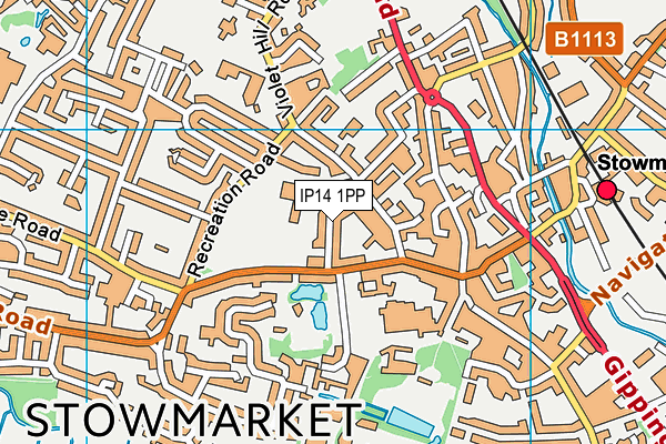 IP14 1PP map - OS VectorMap District (Ordnance Survey) IP14 1PP map - OS VectorMap District (Ordnance Survey)