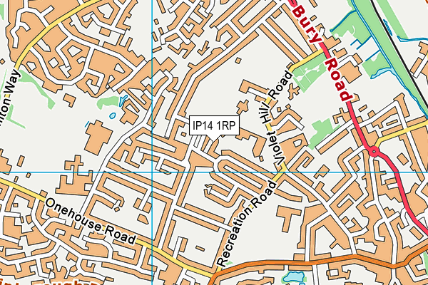 IP14 1RP map - OS VectorMap District (Ordnance Survey)