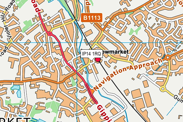 IP14 1RQ map - OS VectorMap District (Ordnance Survey) IP14 1RQ map - OS VectorMap District (Ordnance Survey)