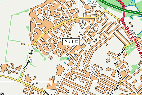 IP14 1UQ map - OS VectorMap District (Ordnance Survey) IP14 1UQ map - OS VectorMap District (Ordnance Survey)