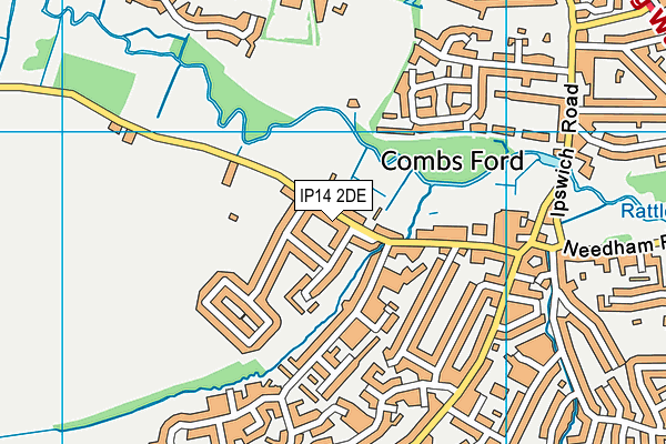 IP14 2DE map - OS VectorMap District (Ordnance Survey) IP14 2DE map - OS VectorMap District (Ordnance Survey)