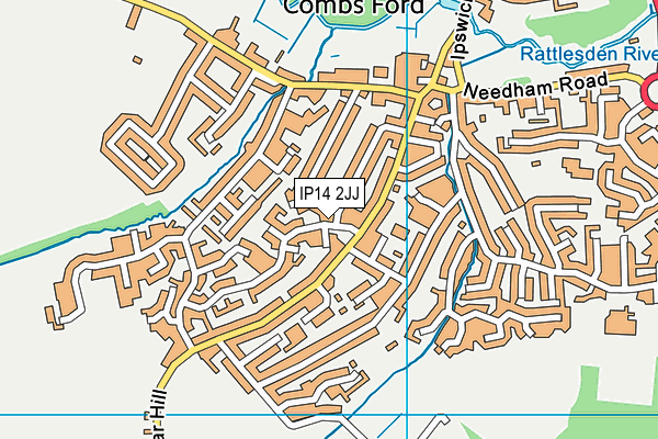 IP14 2JJ map - OS VectorMap District (Ordnance Survey) IP14 2JJ map - OS VectorMap District (Ordnance Survey)