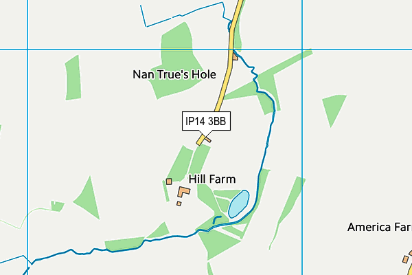 IP14 3BB map - OS VectorMap District (Ordnance Survey) IP14 3BB map - OS VectorMap District (Ordnance Survey)
