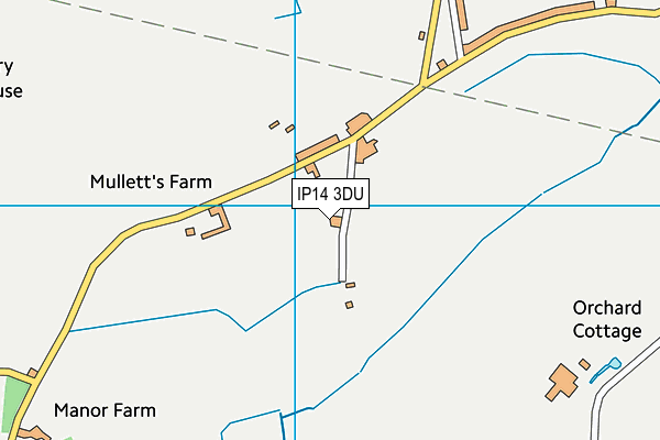 IP14 3DU map - OS VectorMap District (Ordnance Survey)