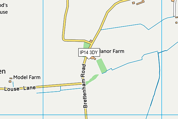 IP14 3DY map - OS VectorMap District (Ordnance Survey) IP14 3DY map - OS VectorMap District (Ordnance Survey)