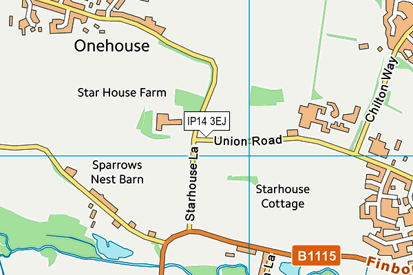 IP14 3EJ map - OS VectorMap District (Ordnance Survey) IP14 3EJ map - OS VectorMap District (Ordnance Survey)