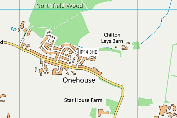 IP14 3HE map - OS VectorMap District (Ordnance Survey) IP14 3HE map - OS VectorMap District (Ordnance Survey)