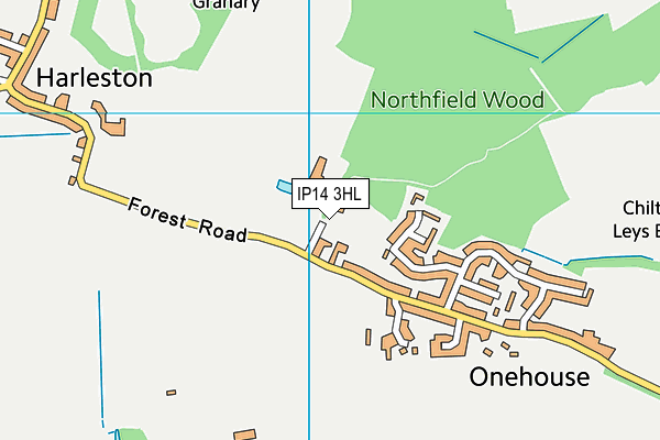 IP14 3HL map - OS VectorMap District (Ordnance Survey) IP14 3HL map - OS VectorMap District (Ordnance Survey)
