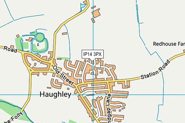 IP14 3PX map - OS VectorMap District (Ordnance Survey) IP14 3PX map - OS VectorMap District (Ordnance Survey)