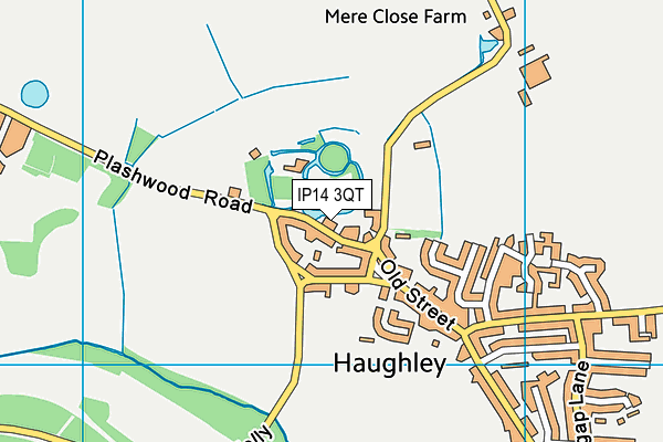 IP14 3QT map - OS VectorMap District (Ordnance Survey) IP14 3QT map - OS VectorMap District (Ordnance Survey)
