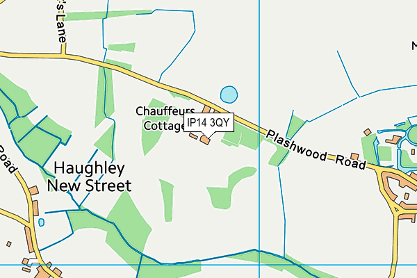 IP14 3QY map - OS VectorMap District (Ordnance Survey) IP14 3QY map - OS VectorMap District (Ordnance Survey)