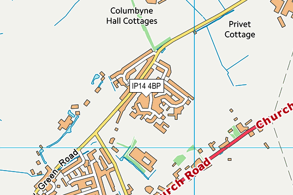 IP14 4BP map - OS VectorMap District (Ordnance Survey) IP14 4BP map - OS VectorMap District (Ordnance Survey)