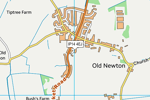 IP14 4EJ map - OS VectorMap District (Ordnance Survey) IP14 4EJ map - OS VectorMap District (Ordnance Survey)