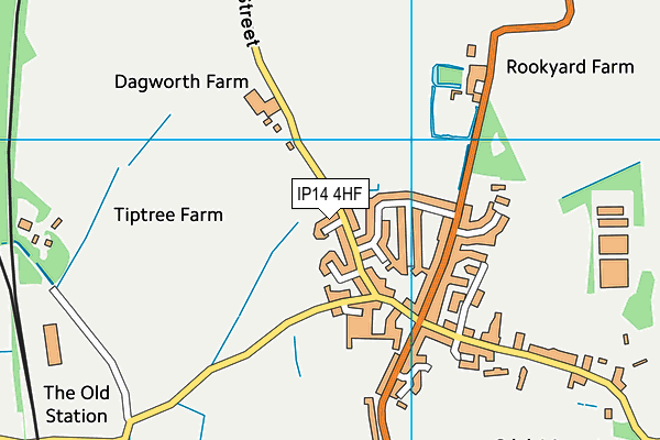 IP14 4HF map - OS VectorMap District (Ordnance Survey) IP14 4HF map - OS VectorMap District (Ordnance Survey)