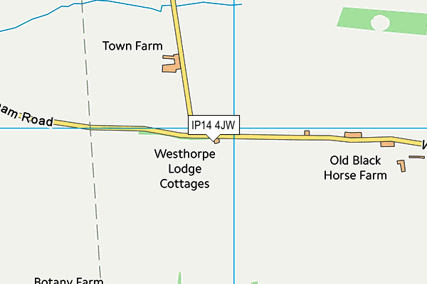IP14 4JW map - OS VectorMap District (Ordnance Survey) IP14 4JW map - OS VectorMap District (Ordnance Survey)