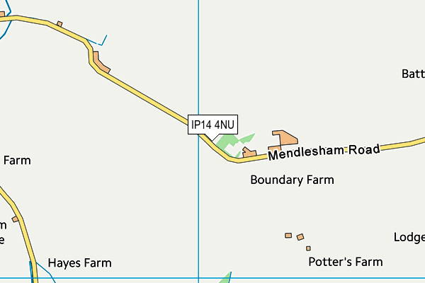 IP14 4NU map - OS VectorMap District (Ordnance Survey) IP14 4NU map - OS VectorMap District (Ordnance Survey)