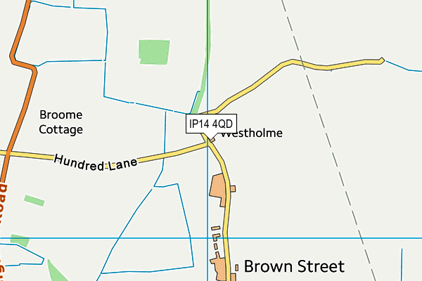 IP14 4QD map - OS VectorMap District (Ordnance Survey) IP14 4QD map - OS VectorMap District (Ordnance Survey)