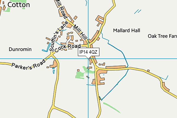 IP14 4QZ map - OS VectorMap District (Ordnance Survey) IP14 4QZ map - OS VectorMap District (Ordnance Survey)