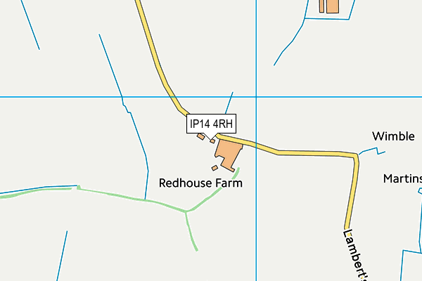 IP14 4RH map - OS VectorMap District (Ordnance Survey) IP14 4RH map - OS VectorMap District (Ordnance Survey)