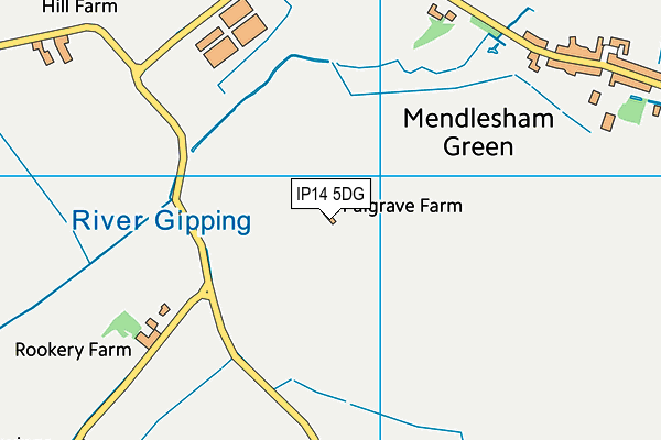 IP14 5DG map - OS VectorMap District (Ordnance Survey) IP14 5DG map - OS VectorMap District (Ordnance Survey)