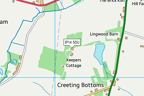 IP14 5DU map - OS VectorMap District (Ordnance Survey) IP14 5DU map - OS VectorMap District (Ordnance Survey)