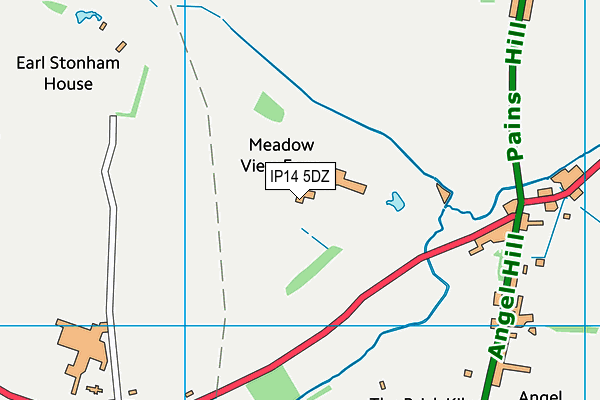 IP14 5DZ map - OS VectorMap District (Ordnance Survey) IP14 5DZ map - OS VectorMap District (Ordnance Survey)