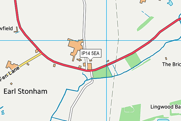 IP14 5EA map - OS VectorMap District (Ordnance Survey) IP14 5EA map - OS VectorMap District (Ordnance Survey)