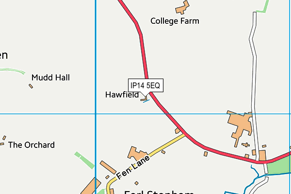 IP14 5EQ map - OS VectorMap District (Ordnance Survey) IP14 5EQ map - OS VectorMap District (Ordnance Survey)