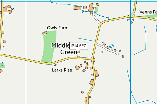 IP14 5EZ map - OS VectorMap District (Ordnance Survey) IP14 5EZ map - OS VectorMap District (Ordnance Survey)