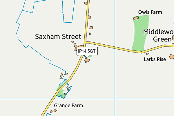 IP14 5GT map - OS VectorMap District (Ordnance Survey) IP14 5GT map - OS VectorMap District (Ordnance Survey)
