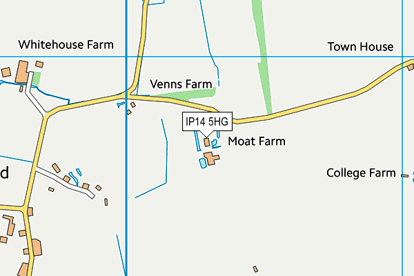 IP14 5HG map - OS VectorMap District (Ordnance Survey) IP14 5HG map - OS VectorMap District (Ordnance Survey)