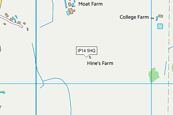 IP14 5HQ map - OS VectorMap District (Ordnance Survey) IP14 5HQ map - OS VectorMap District (Ordnance Survey)