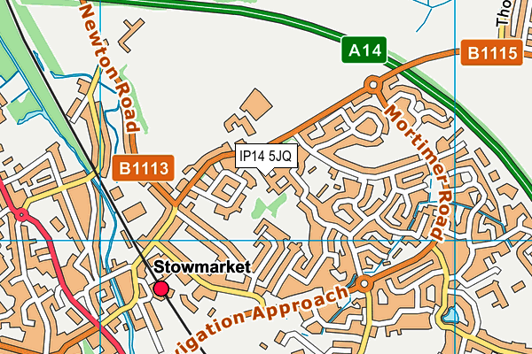 IP14 5JQ map - OS VectorMap District (Ordnance Survey) IP14 5JQ map - OS VectorMap District (Ordnance Survey)