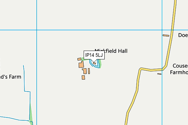 IP14 5LJ map - OS VectorMap District (Ordnance Survey) IP14 5LJ map - OS VectorMap District (Ordnance Survey)
