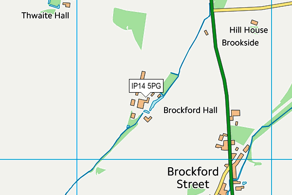 IP14 5PG map - OS VectorMap District (Ordnance Survey) IP14 5PG map - OS VectorMap District (Ordnance Survey)