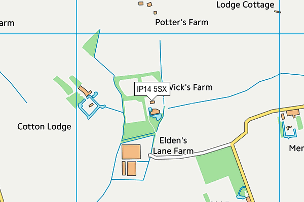 IP14 5SX map - OS VectorMap District (Ordnance Survey) IP14 5SX map - OS VectorMap District (Ordnance Survey)