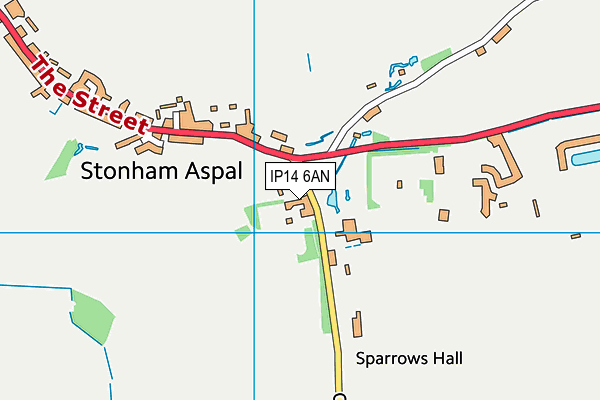 IP14 6AN map - OS VectorMap District (Ordnance Survey) IP14 6AN map - OS VectorMap District (Ordnance Survey)