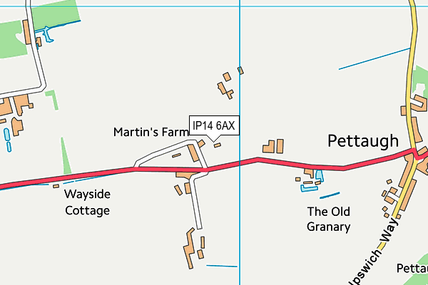IP14 6AX map - OS VectorMap District (Ordnance Survey) IP14 6AX map - OS VectorMap District (Ordnance Survey)