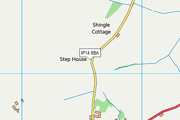 IP14 6BA map - OS VectorMap District (Ordnance Survey) IP14 6BA map - OS VectorMap District (Ordnance Survey)
