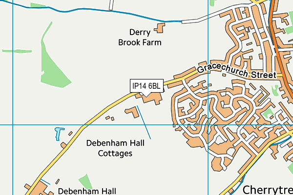 IP14 6BL map - OS VectorMap District (Ordnance Survey) IP14 6BL map - OS VectorMap District (Ordnance Survey)
