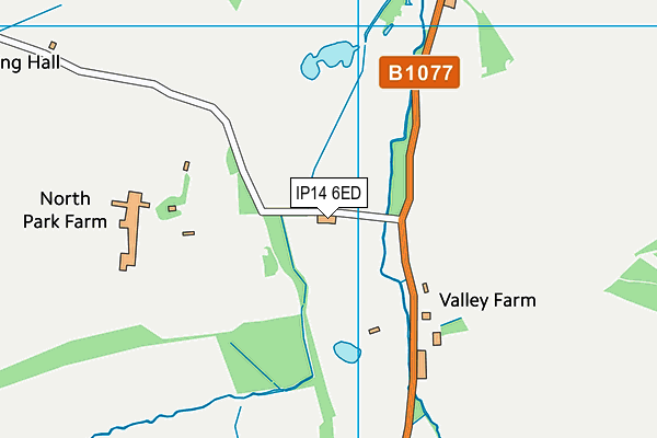 IP14 6ED map - OS VectorMap District (Ordnance Survey) IP14 6ED map - OS VectorMap District (Ordnance Survey)