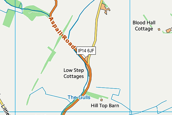 IP14 6JF map - OS VectorMap District (Ordnance Survey) IP14 6JF map - OS VectorMap District (Ordnance Survey)