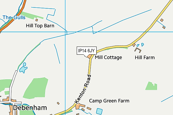IP14 6JY map - OS VectorMap District (Ordnance Survey) IP14 6JY map - OS VectorMap District (Ordnance Survey)