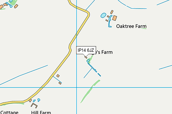 IP14 6JZ map - OS VectorMap District (Ordnance Survey) IP14 6JZ map - OS VectorMap District (Ordnance Survey)