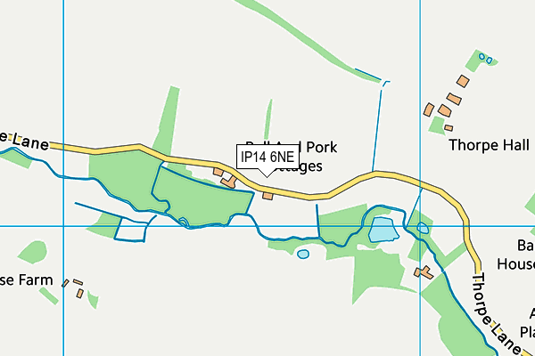 IP14 6NE map - OS VectorMap District (Ordnance Survey) IP14 6NE map - OS VectorMap District (Ordnance Survey)