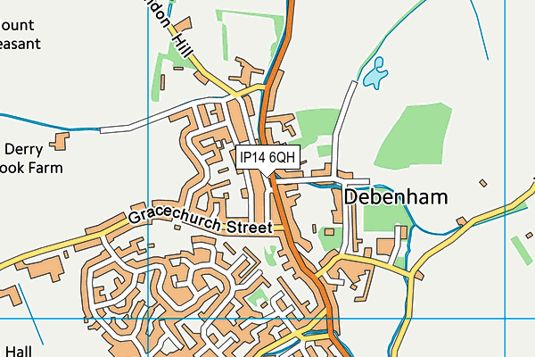 IP14 6QH map - OS VectorMap District (Ordnance Survey) IP14 6QH map - OS VectorMap District (Ordnance Survey)