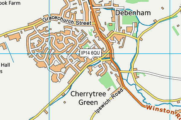 IP14 6QU map - OS VectorMap District (Ordnance Survey) IP14 6QU map - OS VectorMap District (Ordnance Survey)