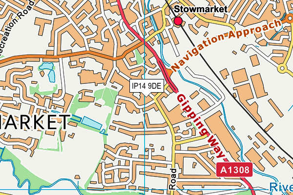 IP14 9DE map - OS VectorMap District (Ordnance Survey) IP14 9DE map - OS VectorMap District (Ordnance Survey)