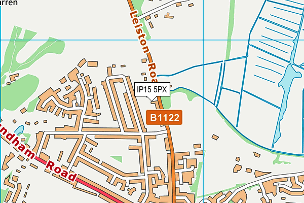 IP15 5PX map - OS VectorMap District (Ordnance Survey) IP15 5PX map - OS VectorMap District (Ordnance Survey)