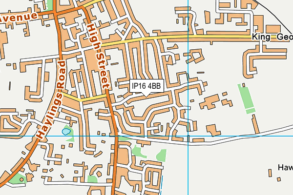IP16 4BB map - OS VectorMap District (Ordnance Survey) IP16 4BB map - OS VectorMap District (Ordnance Survey)